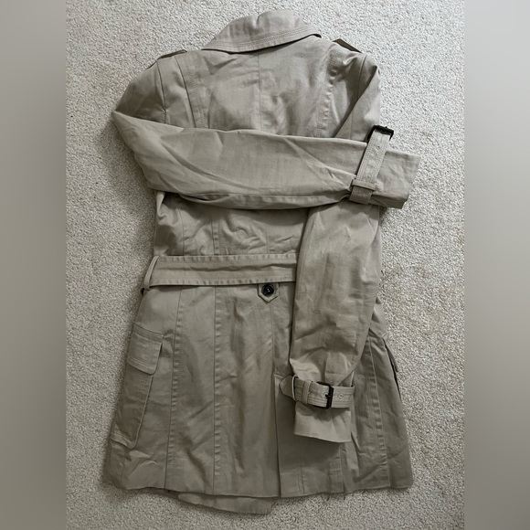 Zara Belted Double Breasted Cotton Trench Coat - Picture 4 of 6